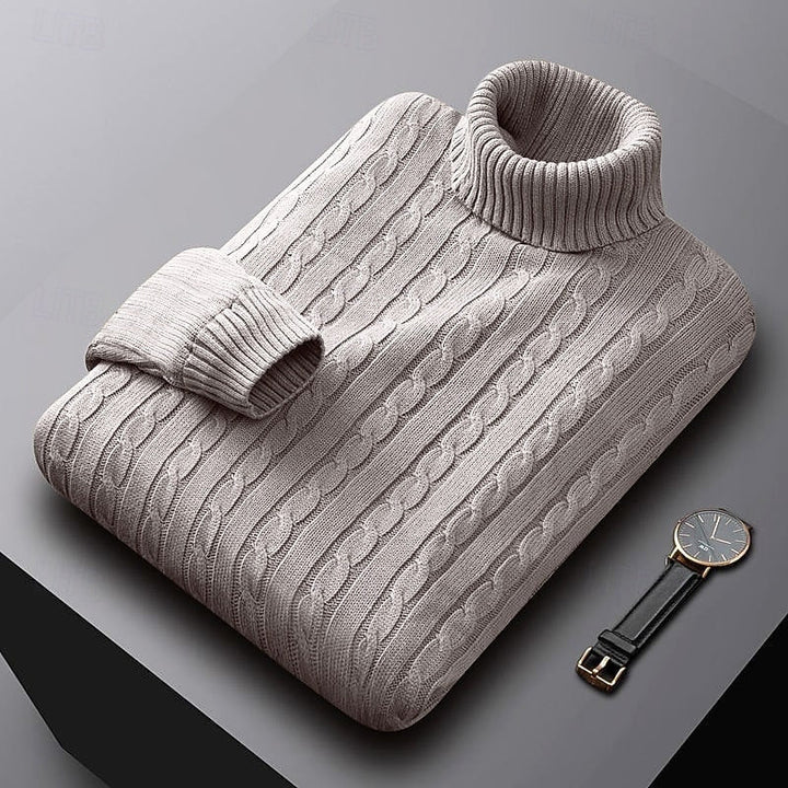 Rhys | Cable Knit Turtleneck Jumper