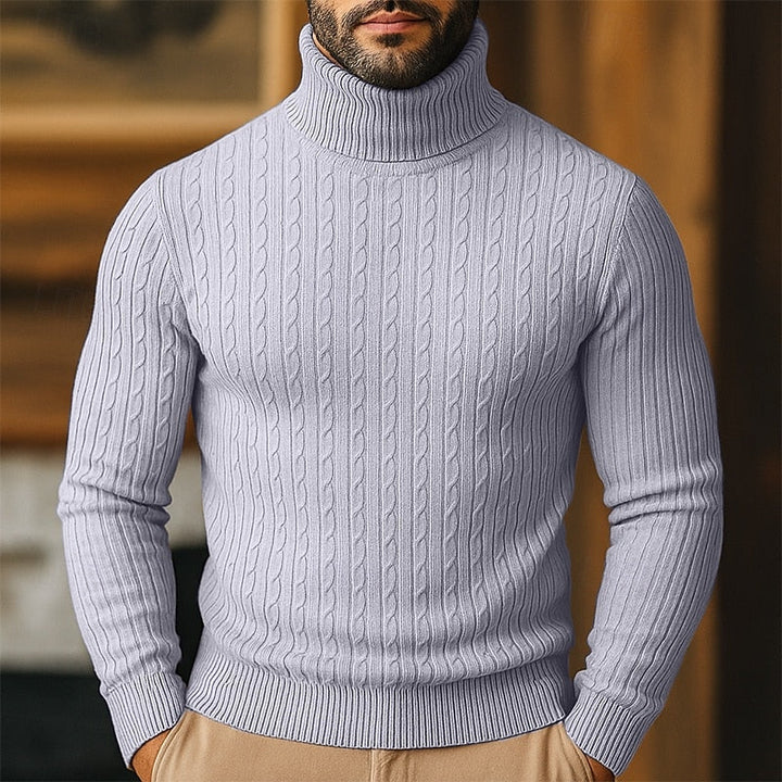 Rupert | Cable Knit Turtleneck Jumper