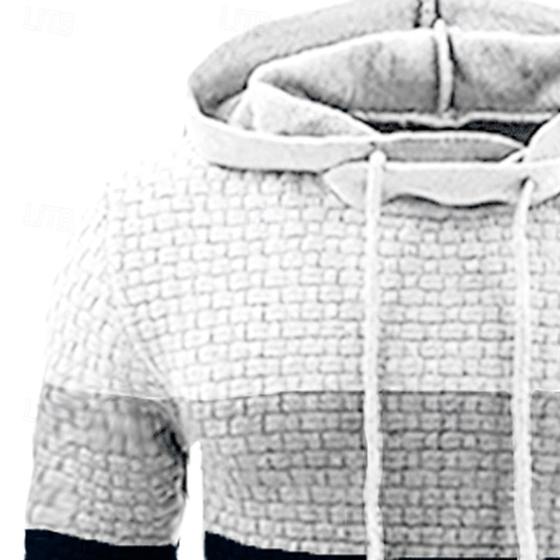 Hollis | colour-Block Textured Hoodie