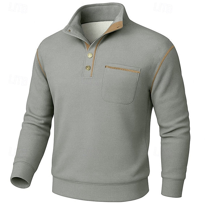 Conrad | Textured Half-Button Pullover