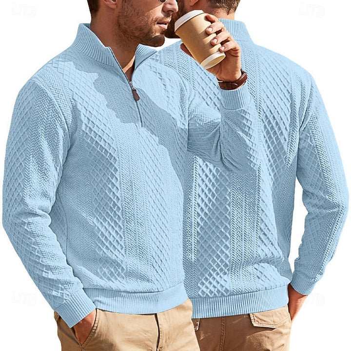 Nash | Textured Quarter-Zip Pullover
