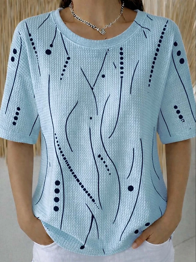 Sylvia | Textured Short-Sleeve Top