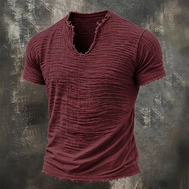 Wyatt | Rugged Notch-Neck T-Shirt