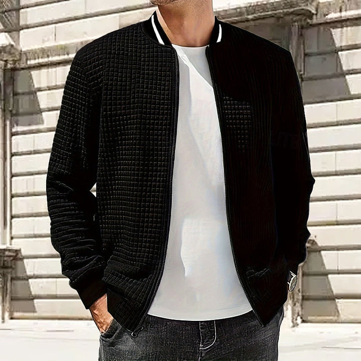 Zachary | Textured Bomber Jacket