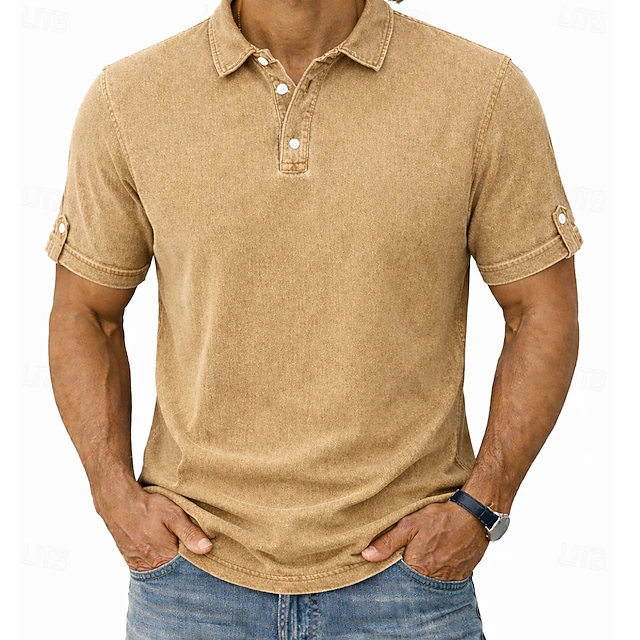 Dominic | Vintage-Wash Polo Shirt