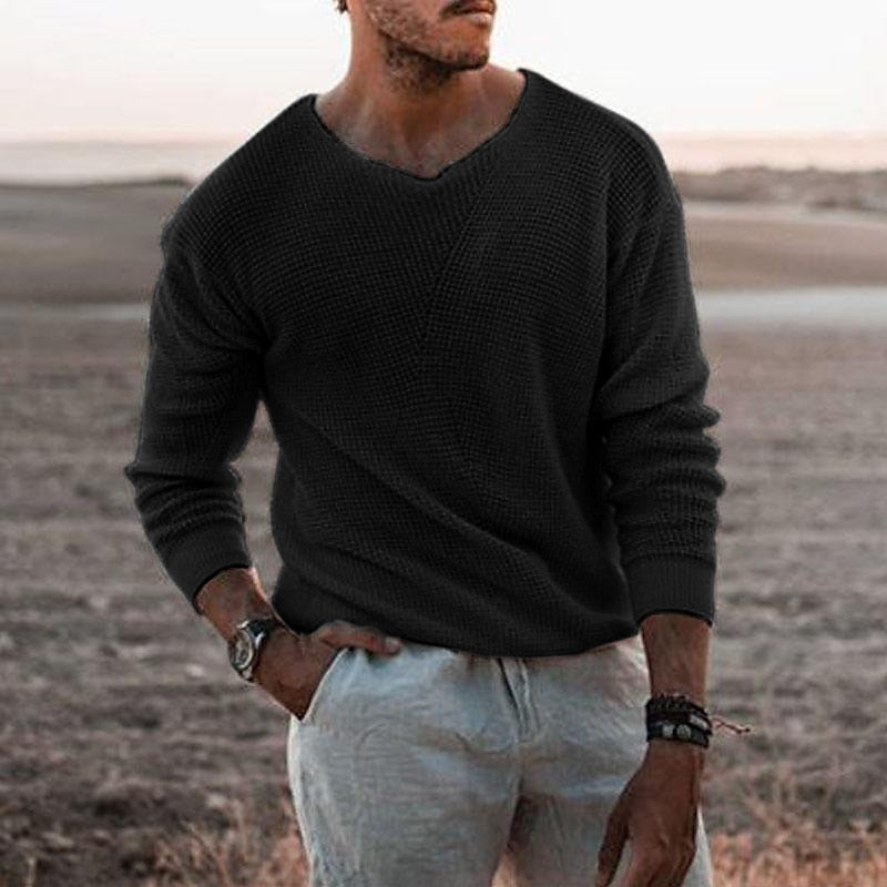 Sullivan | Textured V-Neck Jumper