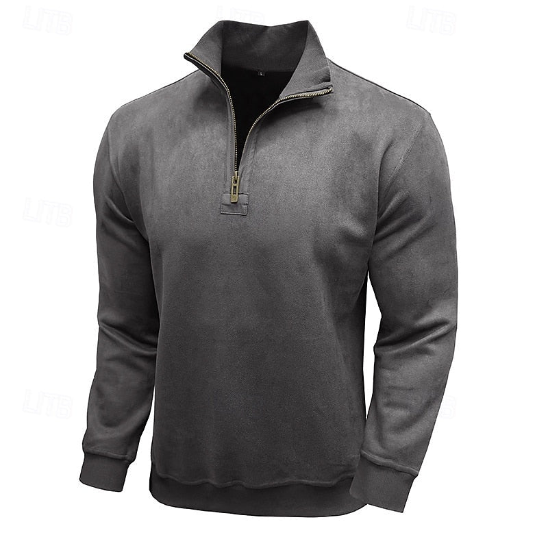 Caleb | Quarter-Zip Stand-Collar Sweatshirt