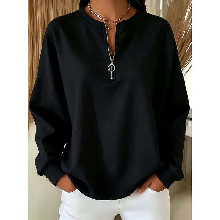 Adeline | Quarter-Zip High-Neck Sweatshirt