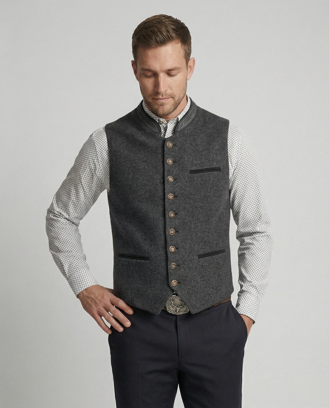 Frederick | Traditional Standing-Collar Vest