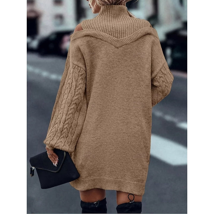 Winifred | Cold-Shoulder Turtleneck Jumper Dress