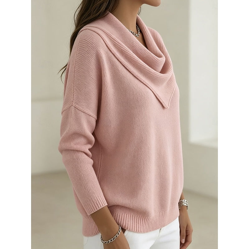 Heather | Elegant Cowl-Neck Jumper