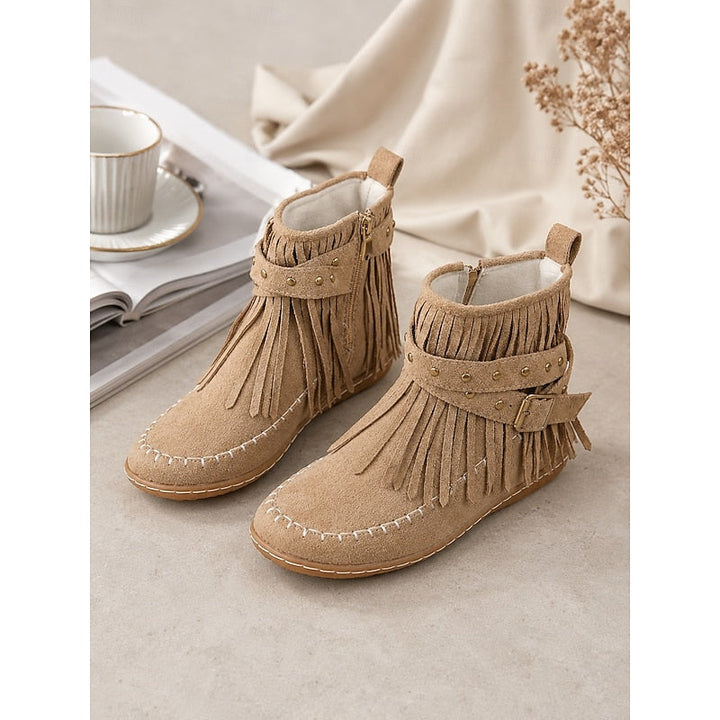 Susannah | Fringe Moccasin Ankle Boots