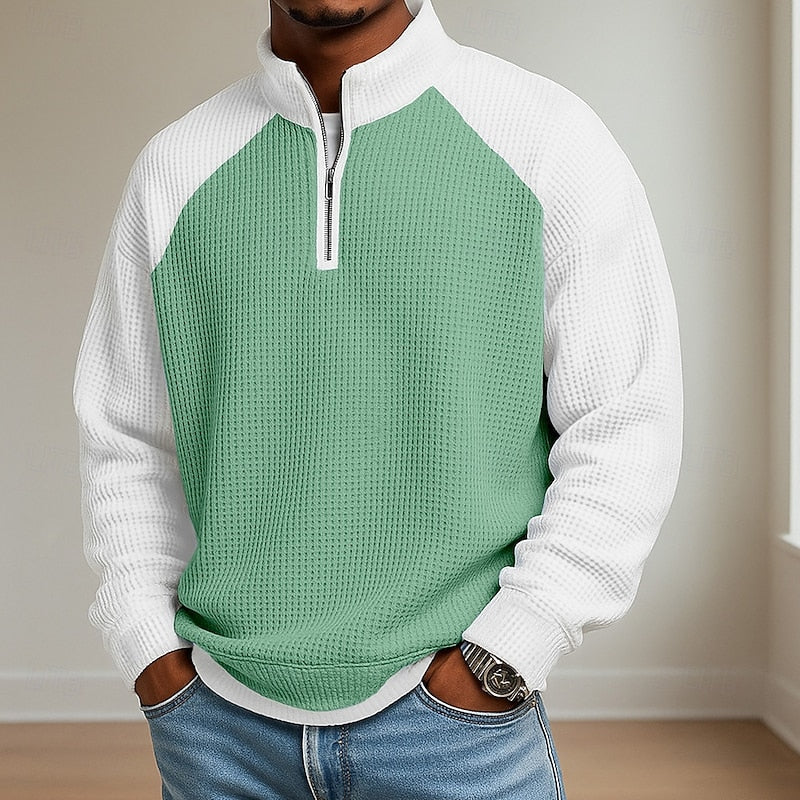 Lincoln | Textured Quarter-Zip Pullover