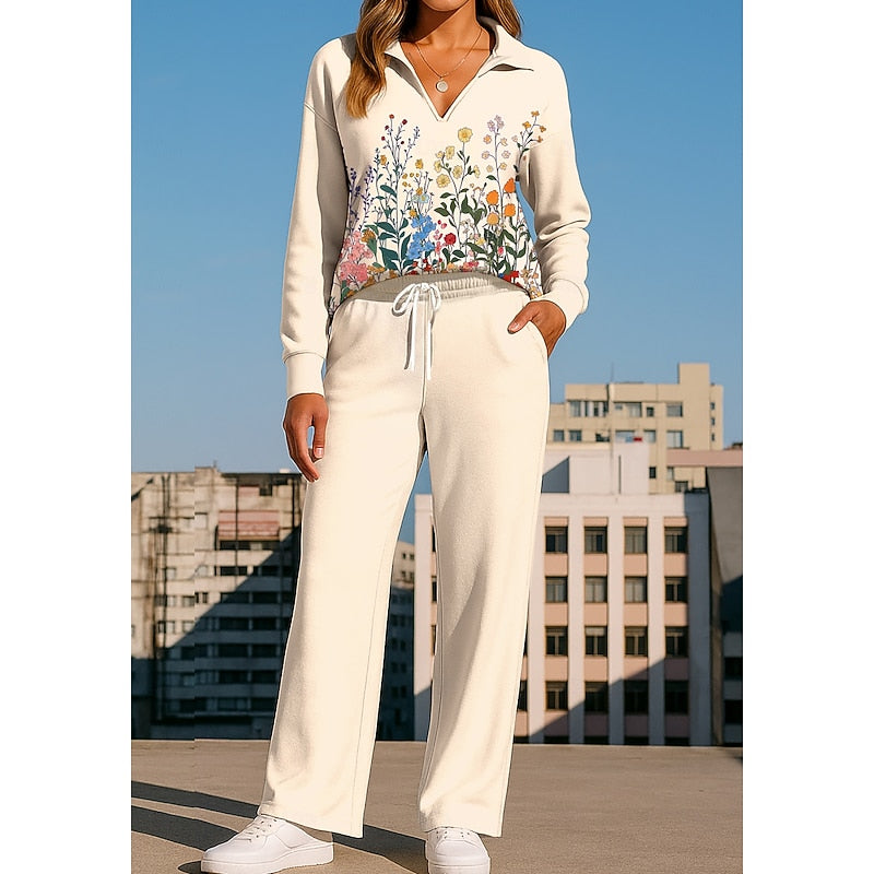 Eliana | Floral Collared Two-Piece Set