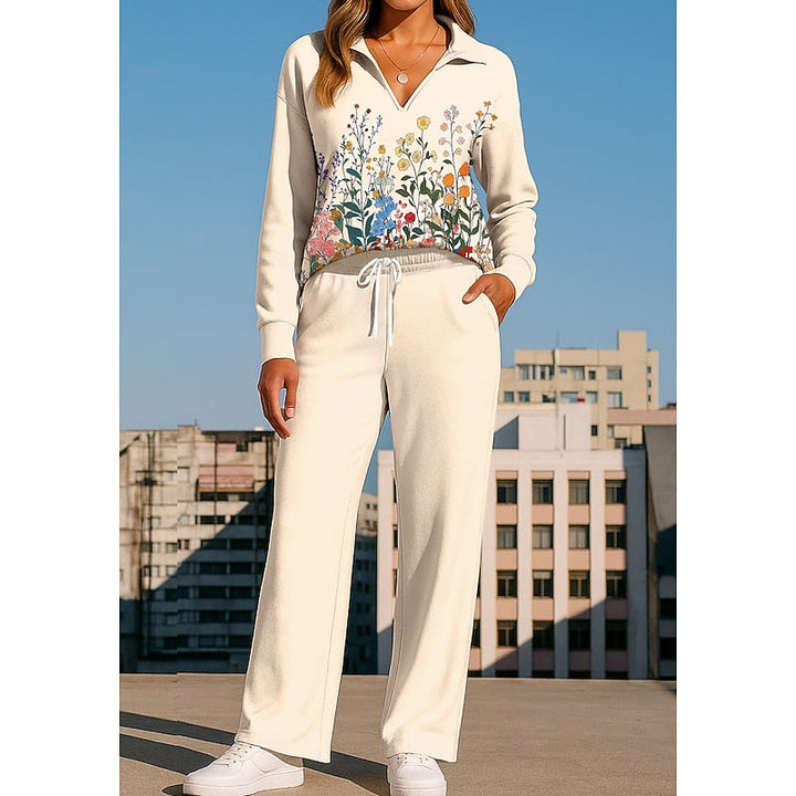 Eliana | Floral Collared Two-Piece Set