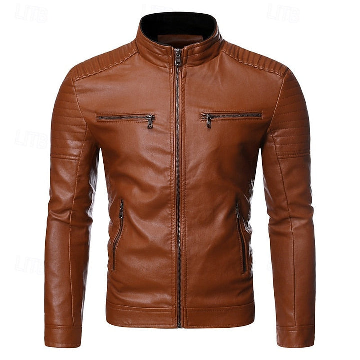 Chandler | Classic Stand-Collar Biker Jacket
