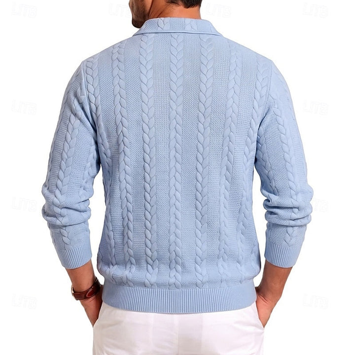 Chase | Textured Quarter-Zip Jumper