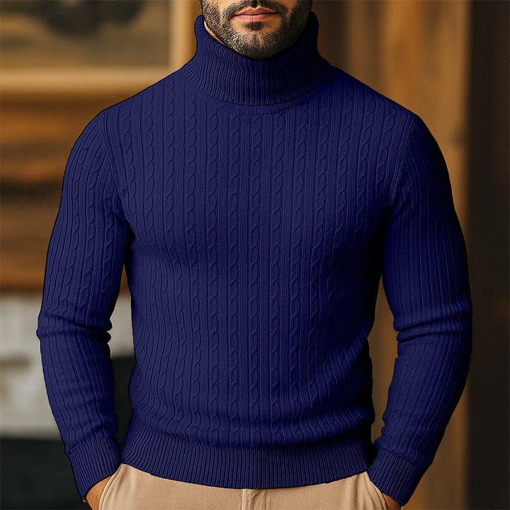 Rupert | Cable Knit Turtleneck Jumper