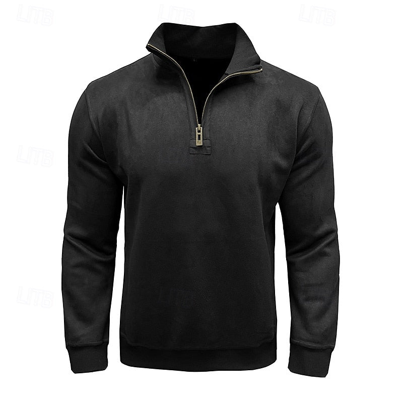 Caleb | Quarter-Zip Stand-Collar Sweatshirt