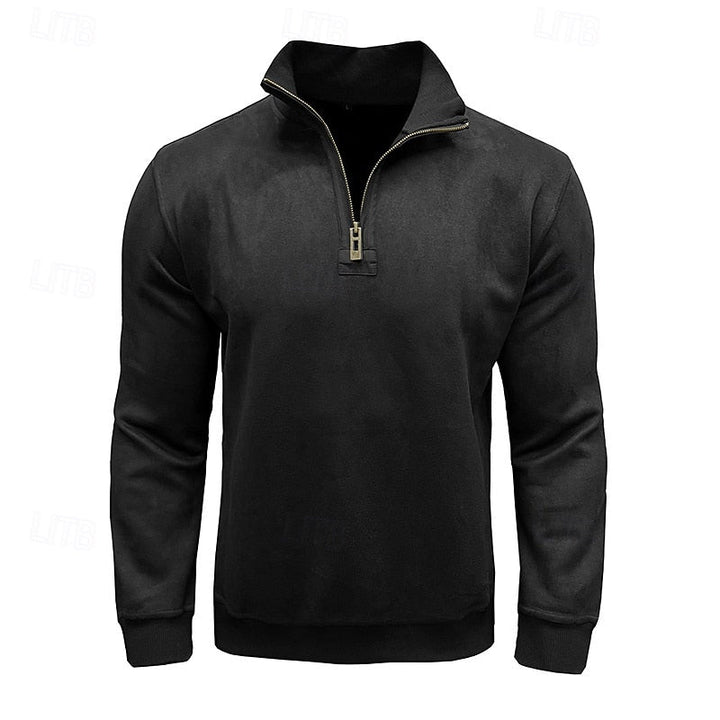 Caleb | Quarter-Zip Stand-Collar Sweatshirt