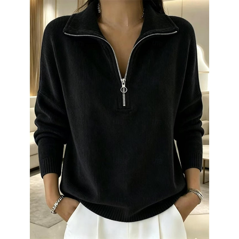 Georgina | Quarter-Zip Collared Pullover