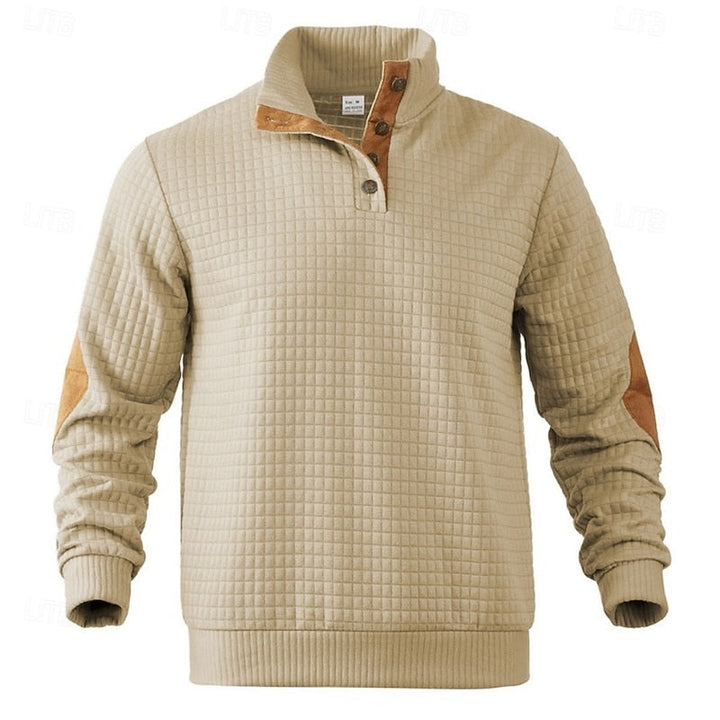 Garrett | Textured Standing-Collar Pullover