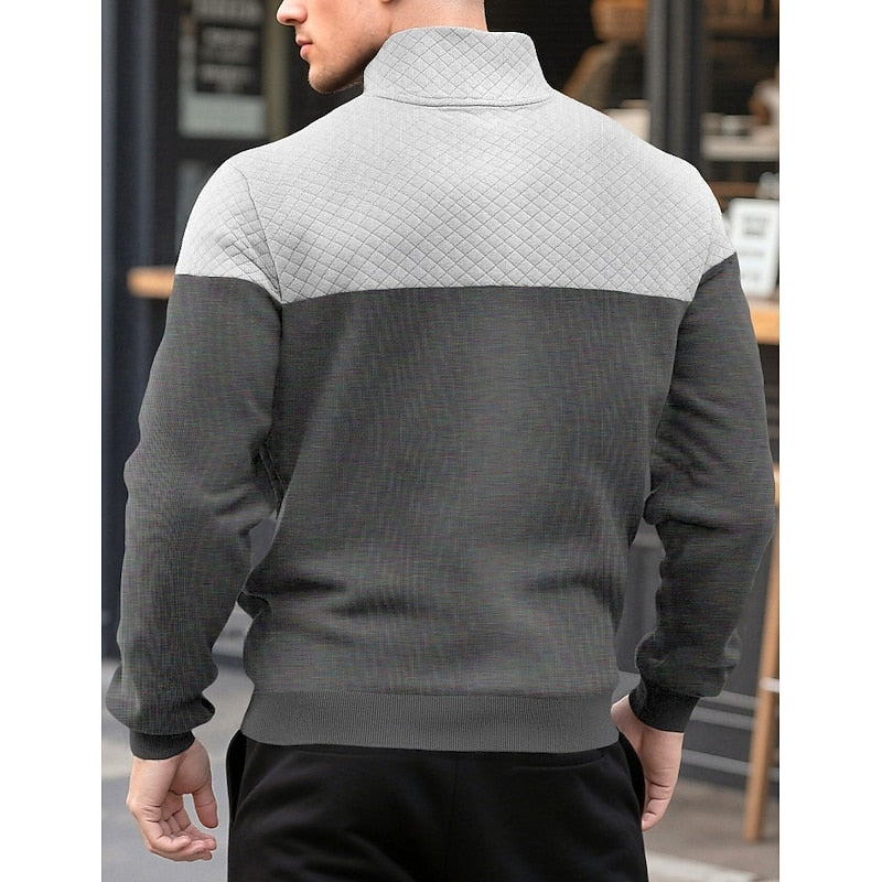 Braxton | Textured Quarter-Zip Sweatshirt