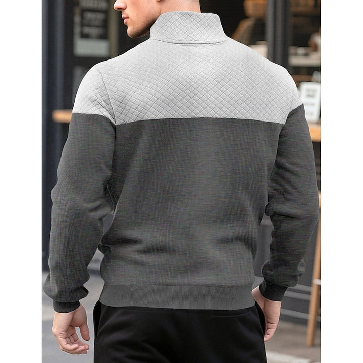 Braxton | Textured Quarter-Zip Sweatshirt