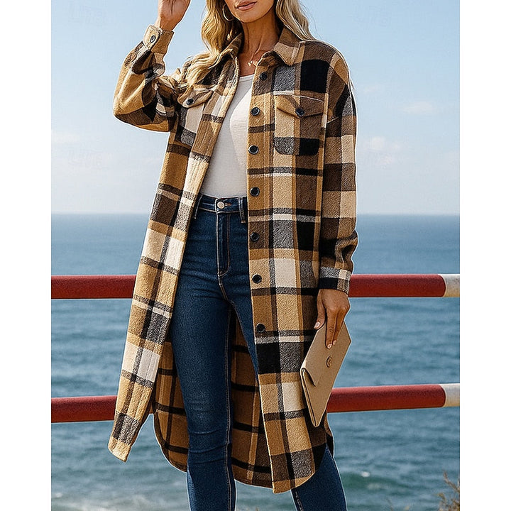 Juniper | Longline Checked Coat