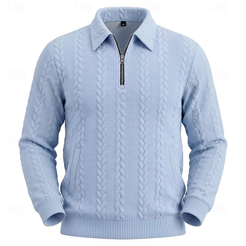 Chase | Textured Quarter-Zip Jumper