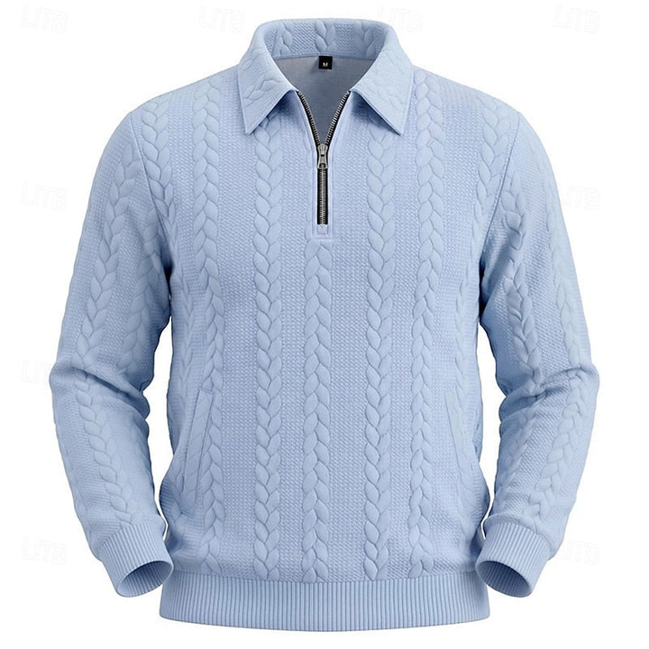 Chase | Textured Quarter-Zip Jumper