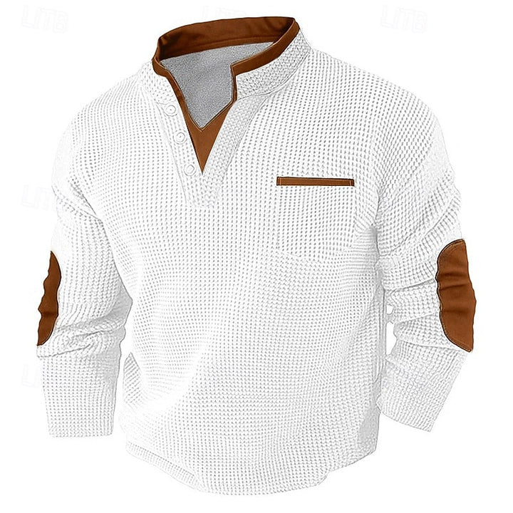 Russell | Textured Waffle Henley Shirt