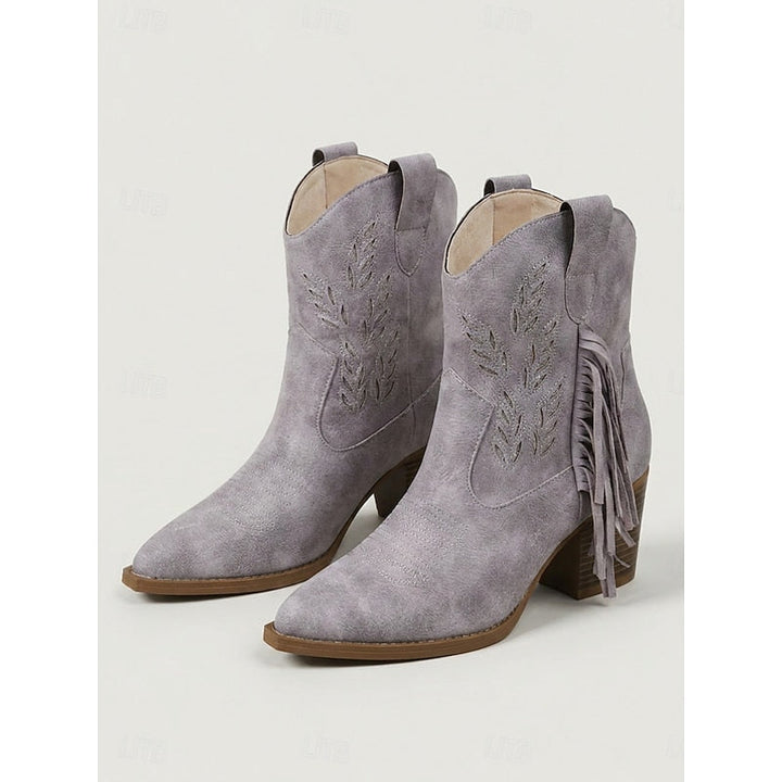 Corinne | Tasseled Western Ankle Boots