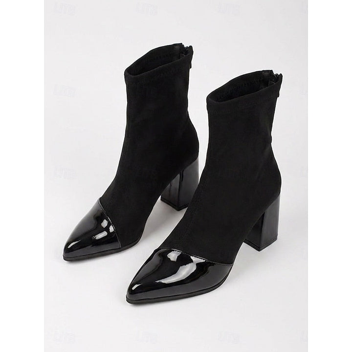 Beatrix | Cap-Toe Chunky Heel Ankle Boots