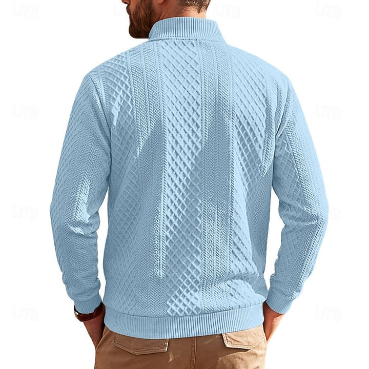 Nash | Textured Quarter-Zip Pullover