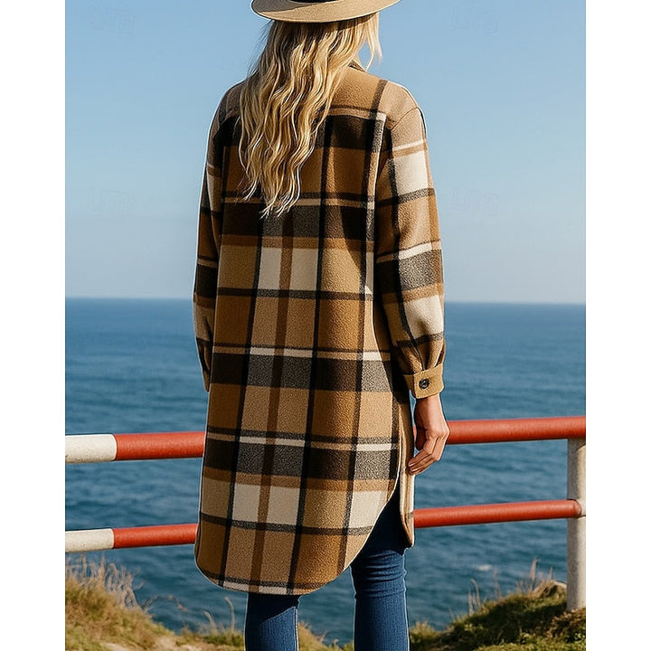 Juniper | Longline Checked Coat