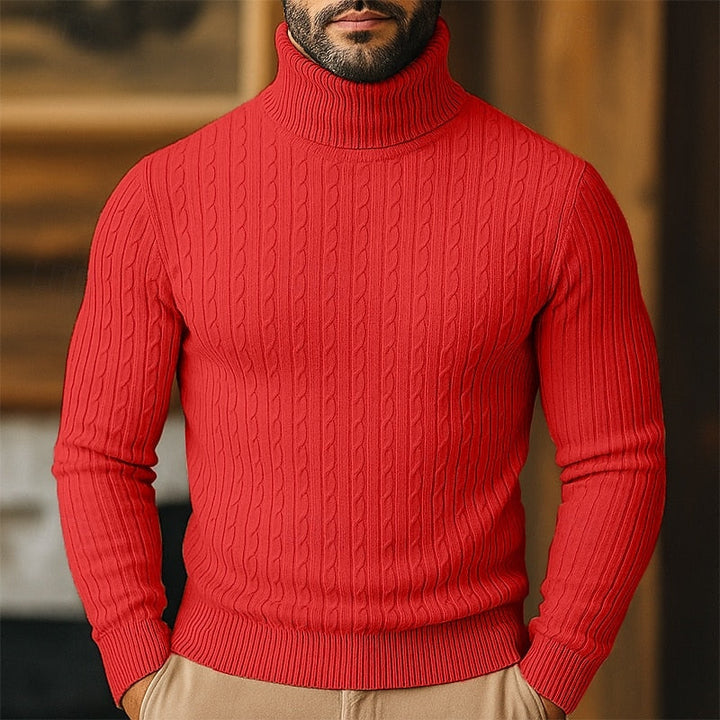 Rupert | Cable Knit Turtleneck Jumper