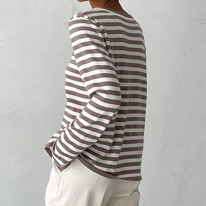 Winifred | Relaxed-Fit Striped Long Sleeve Top