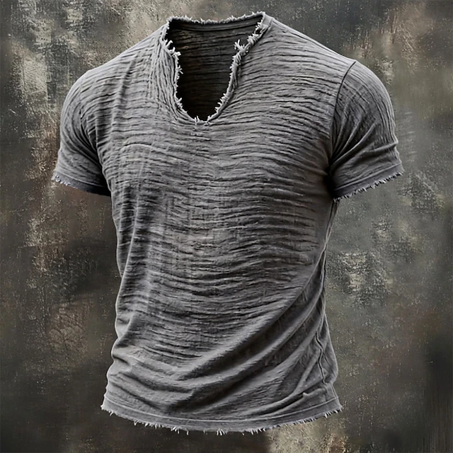 Wyatt | Rugged Notch-Neck T-Shirt