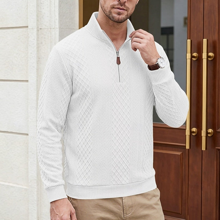 Nash | Textured Quarter-Zip Pullover