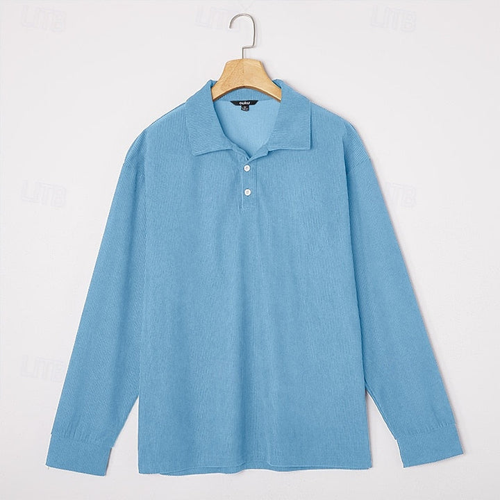 Wallace | Textured Long-Sleeve Polo Shirt