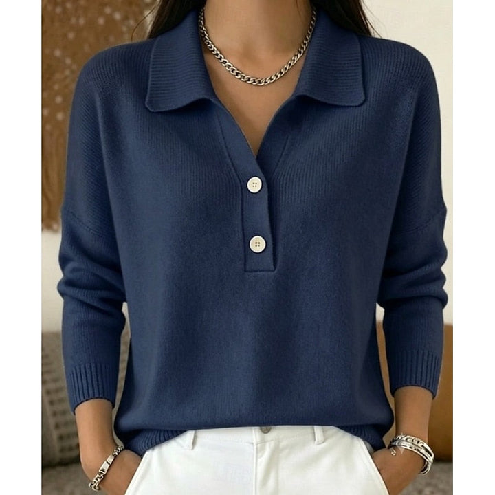 Eliza | Refined Collared Button Pullover