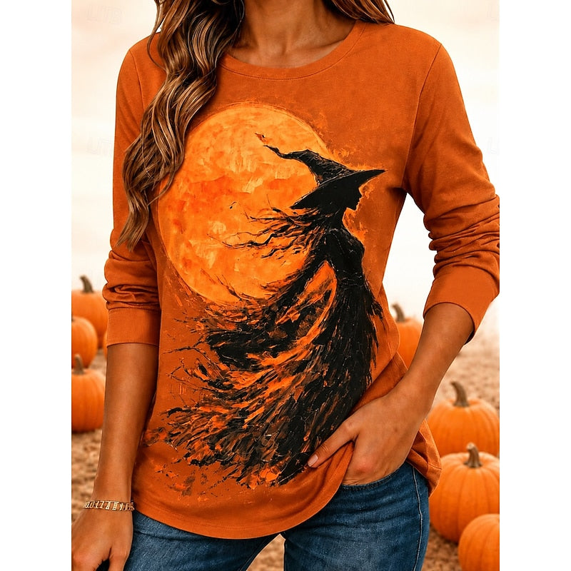 Fern | Halloween Witch Graphic Long-Sleeve Top