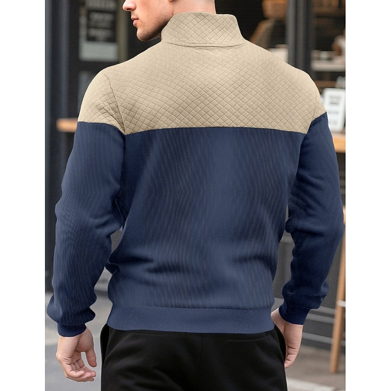 Braxton | Textured Quarter-Zip Sweatshirt