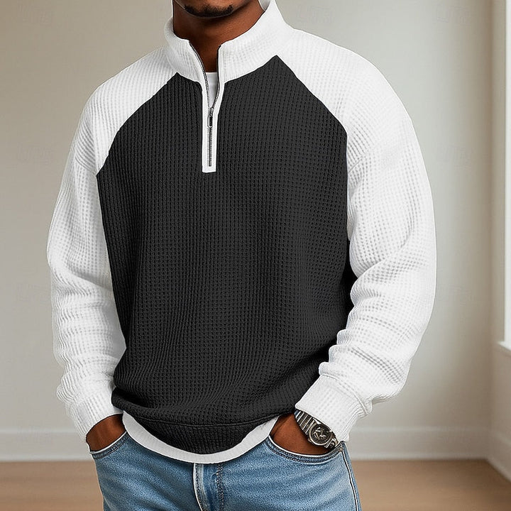 Lincoln | Textured Quarter-Zip Pullover