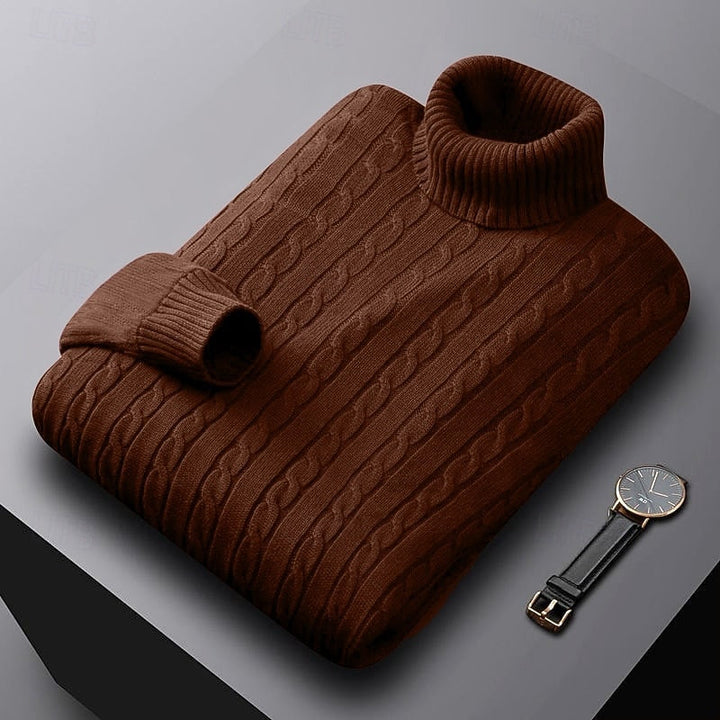 Rhys | Cable Knit Turtleneck Jumper