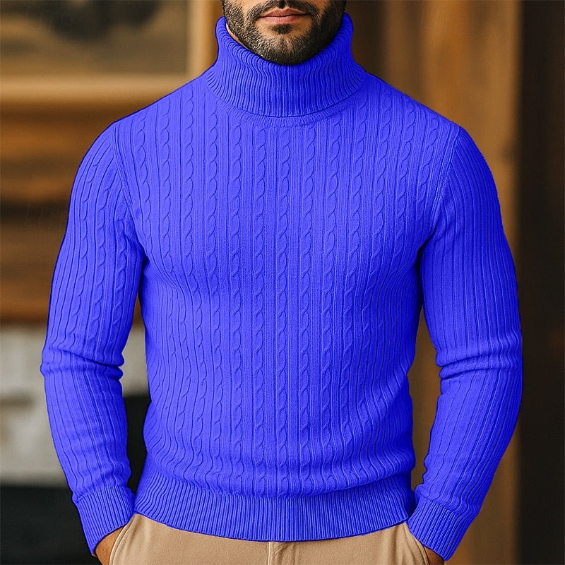 Rupert | Cable Knit Turtleneck Jumper