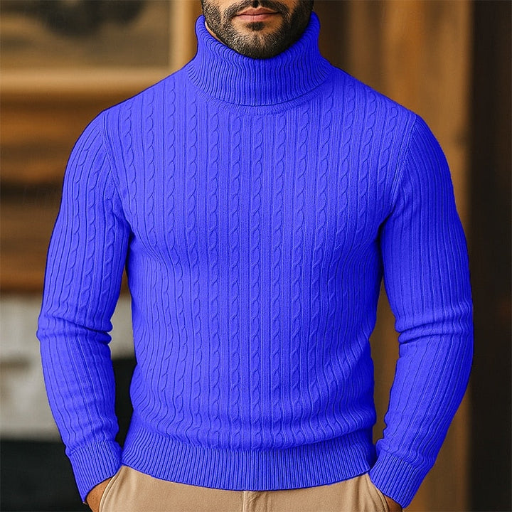 Rupert | Cable Knit Turtleneck Jumper