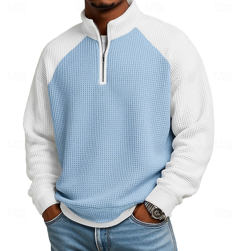 Lincoln | Textured Quarter-Zip Pullover