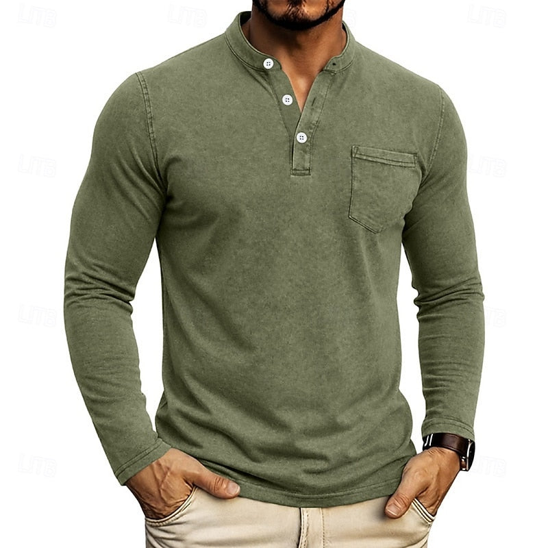 Weston | Classic Henley Long Sleeve Shirt